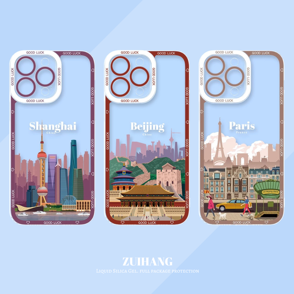 城市插畫天使眼透明防摔軟殼-ZUIHANG SHOP