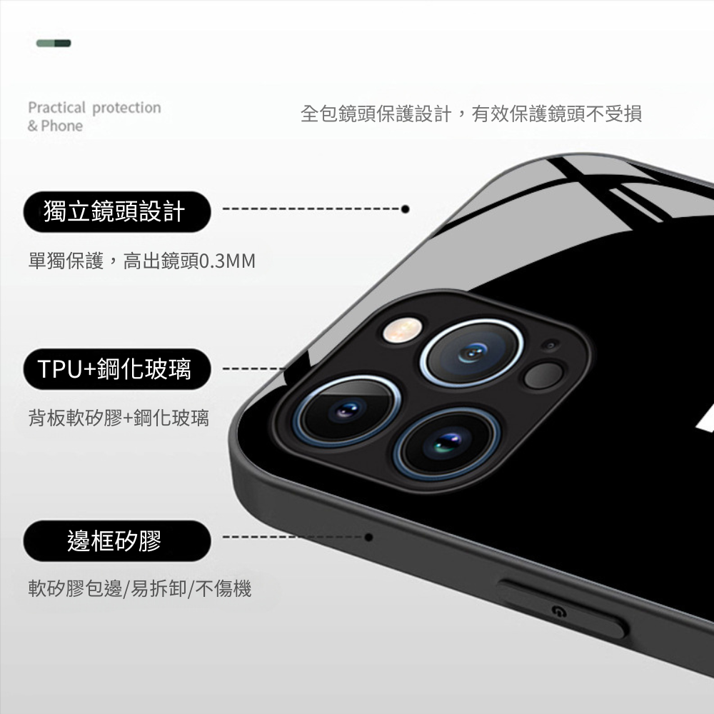 來圖客製 任意機型 高清全包防摔玻璃殼