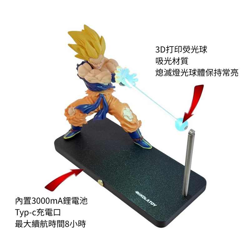 七龍珠悟空龜派氣功磁吸小夜燈｜動漫夜燈桌面擺件裝飾｜創意收藏禮物-ZUIHANG SHOP
