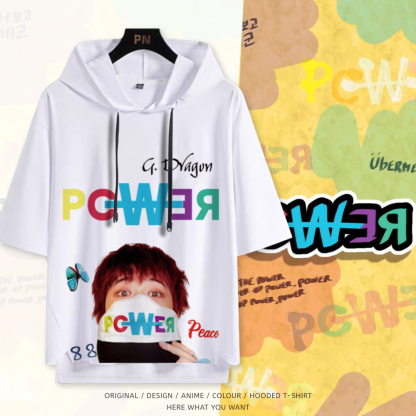 G-DRAGON 權志龍 連帽短袖T恤-ZUIHANG SHOP