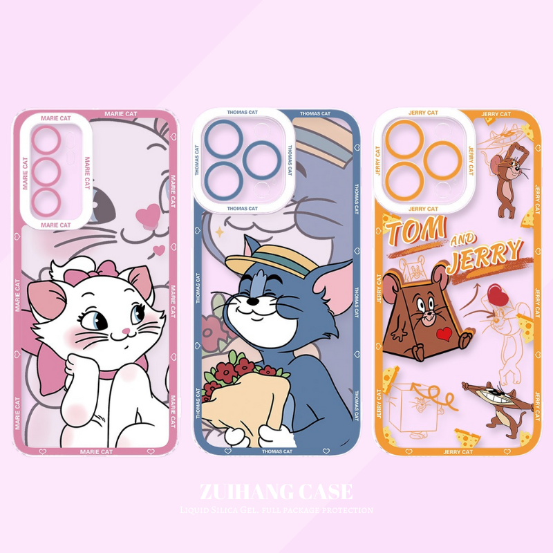 湯姆貓與傑利鼠天使眼透明防摔軟殼-ZUIHANG SHOP