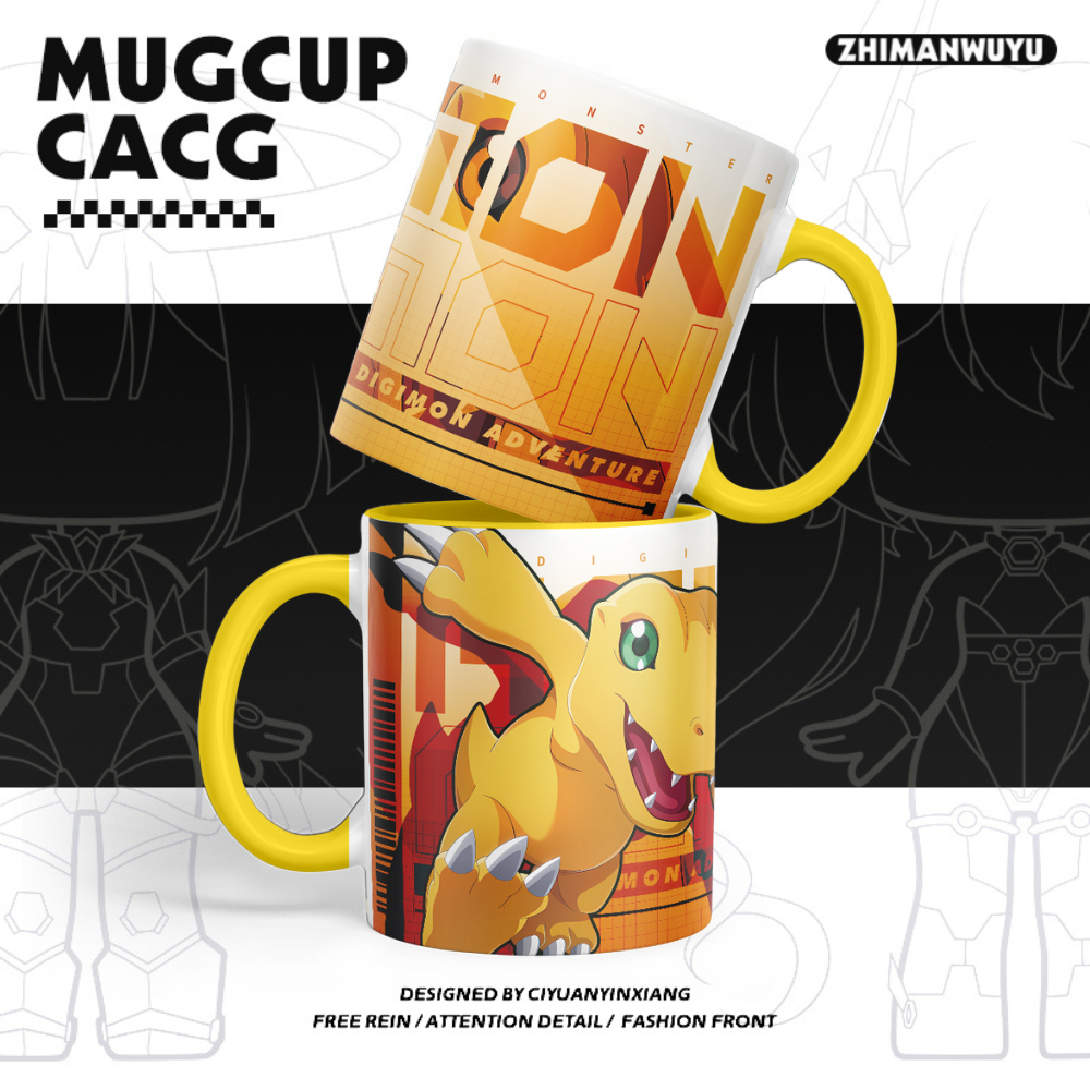 數碼寶貝 同人周邊陶瓷馬克杯