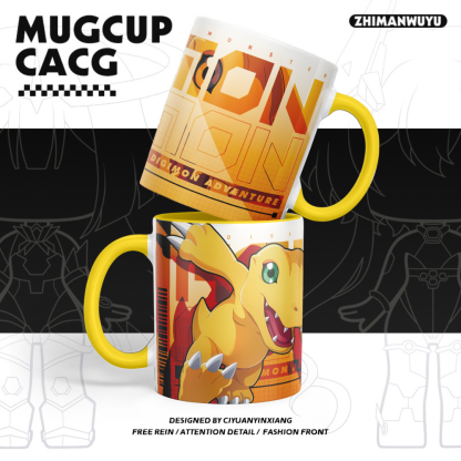 數碼寶貝 同人周邊陶瓷馬克杯