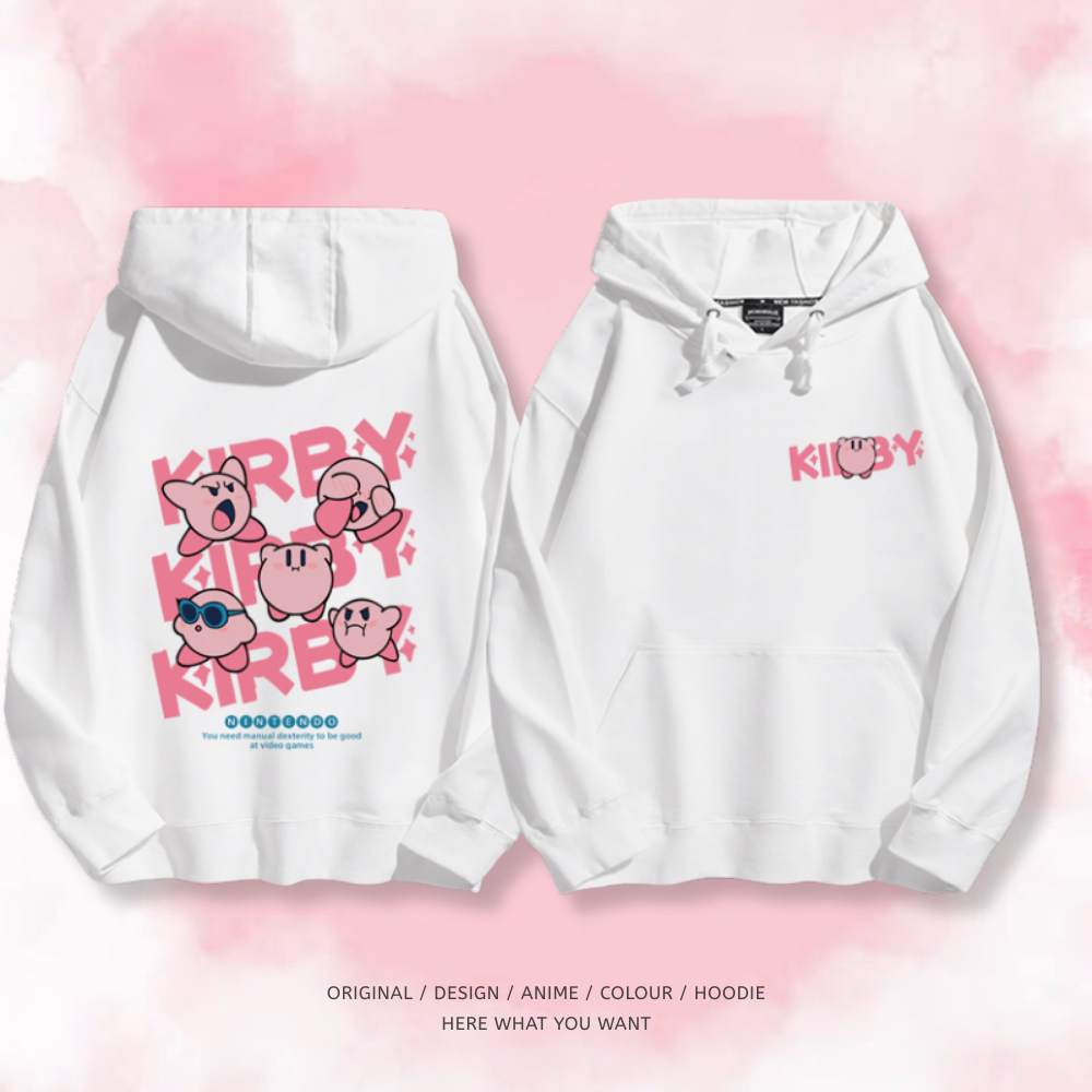 星之卡比 秋冬新款 親子情侶男女連帽衛衣