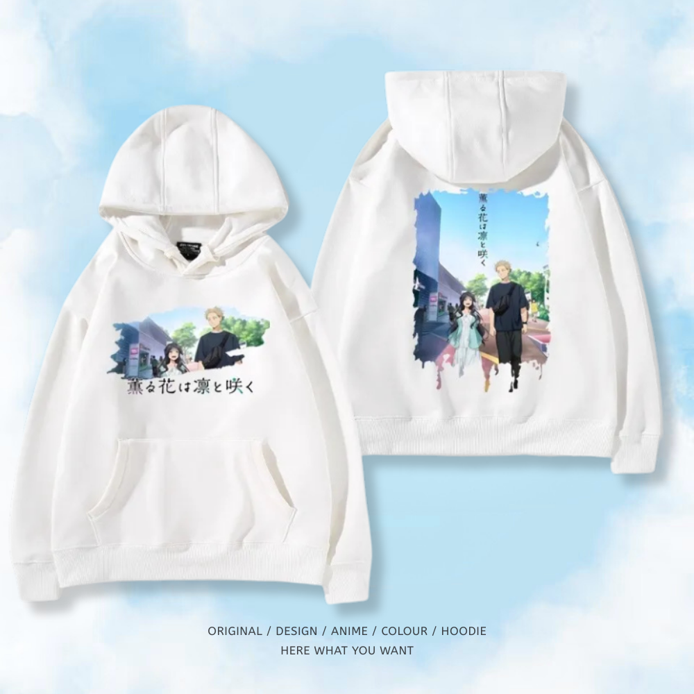 薰香花朵凜然綻放 秋冬新款 親子情侶裝連帽衛衣