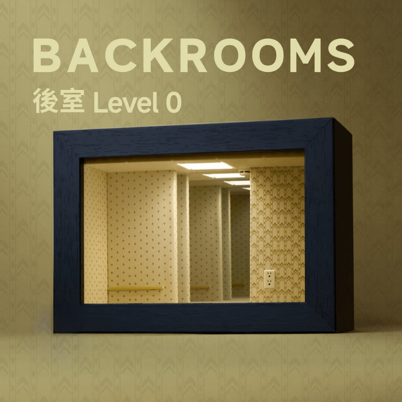 後室 Level 0 深淵鏡擺件｜創意立體相框桌面造景・恐怖風格裝飾