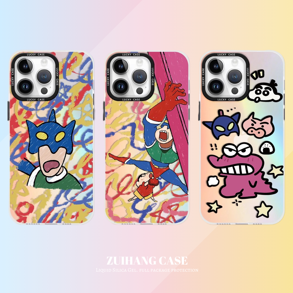 蠟筆小新極光鐳射防摔手機殼-ZUIHANG SHOP