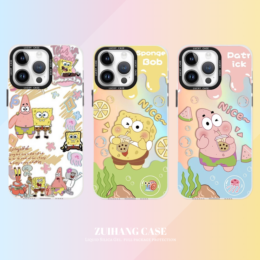 海綿寶寶極光鐳射防摔手機殼-ZUIHANG SHOP