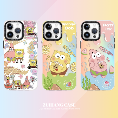 海綿寶寶極光鐳射防摔手機殼-ZUIHANG SHOP