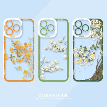 花海油畫天使眼透明防摔軟殼-ZUIHANG SHOP