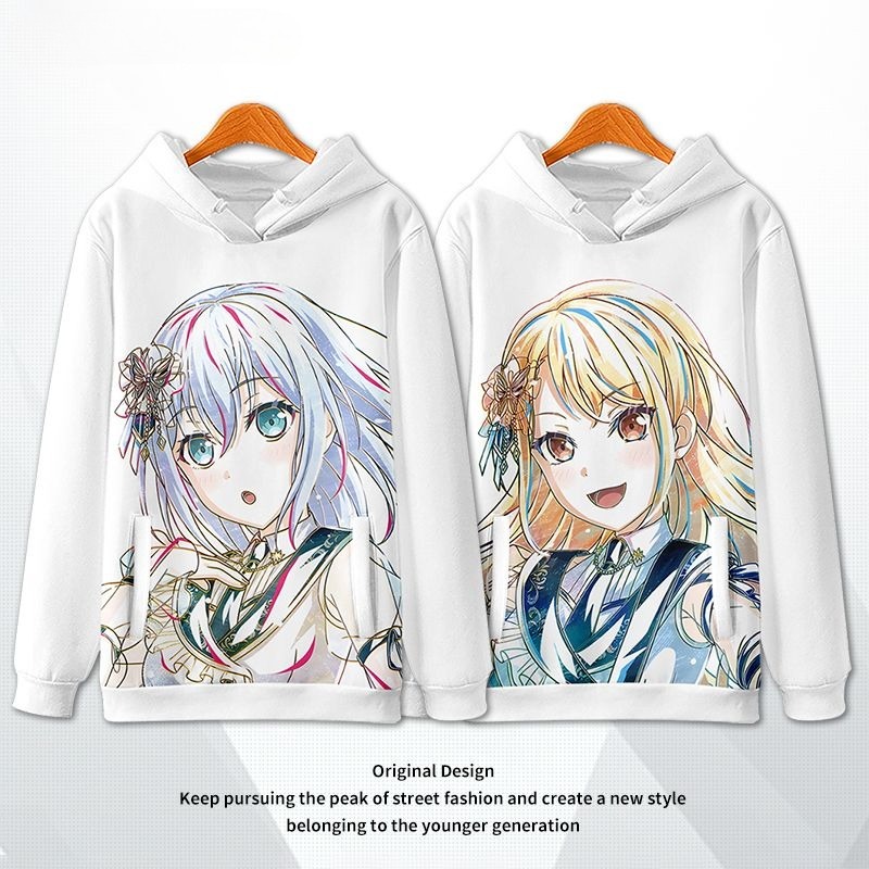 BanG Dream Morfonica 動漫周邊 秋冬潮流寬鬆休閒連帽T