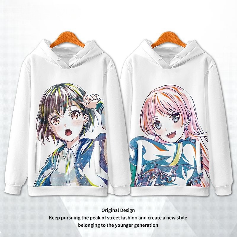 BanG Dream 動漫周邊 秋冬潮流寬鬆休閒連帽T