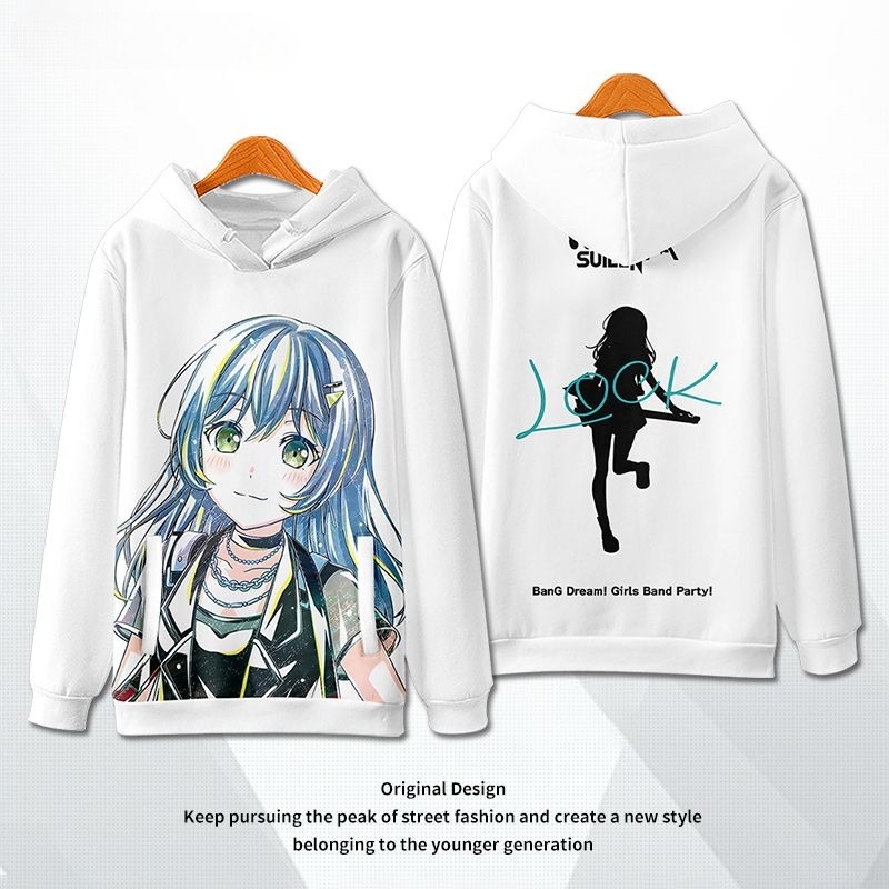BanG Dream 動漫周邊 秋冬潮流寬鬆休閒連帽T