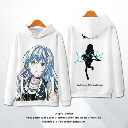 BanG Dream 動漫周邊 秋冬潮流寬鬆休閒連帽T