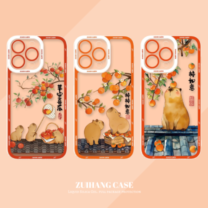 卡皮巴拉天使眼透明防摔軟殼-ZUIHANG SHOP