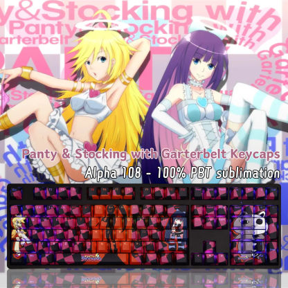 吊帶襪天使透光RGB108鍵標準配列衛星軸鍵帽-ZUIHANG SHOP