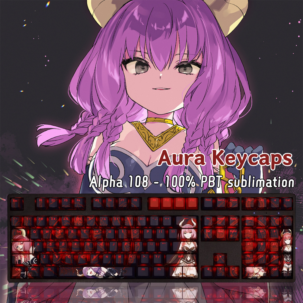 阿烏拉透光RGB108鍵標準配列衛星軸鍵帽-ZUIHANG SHOP
