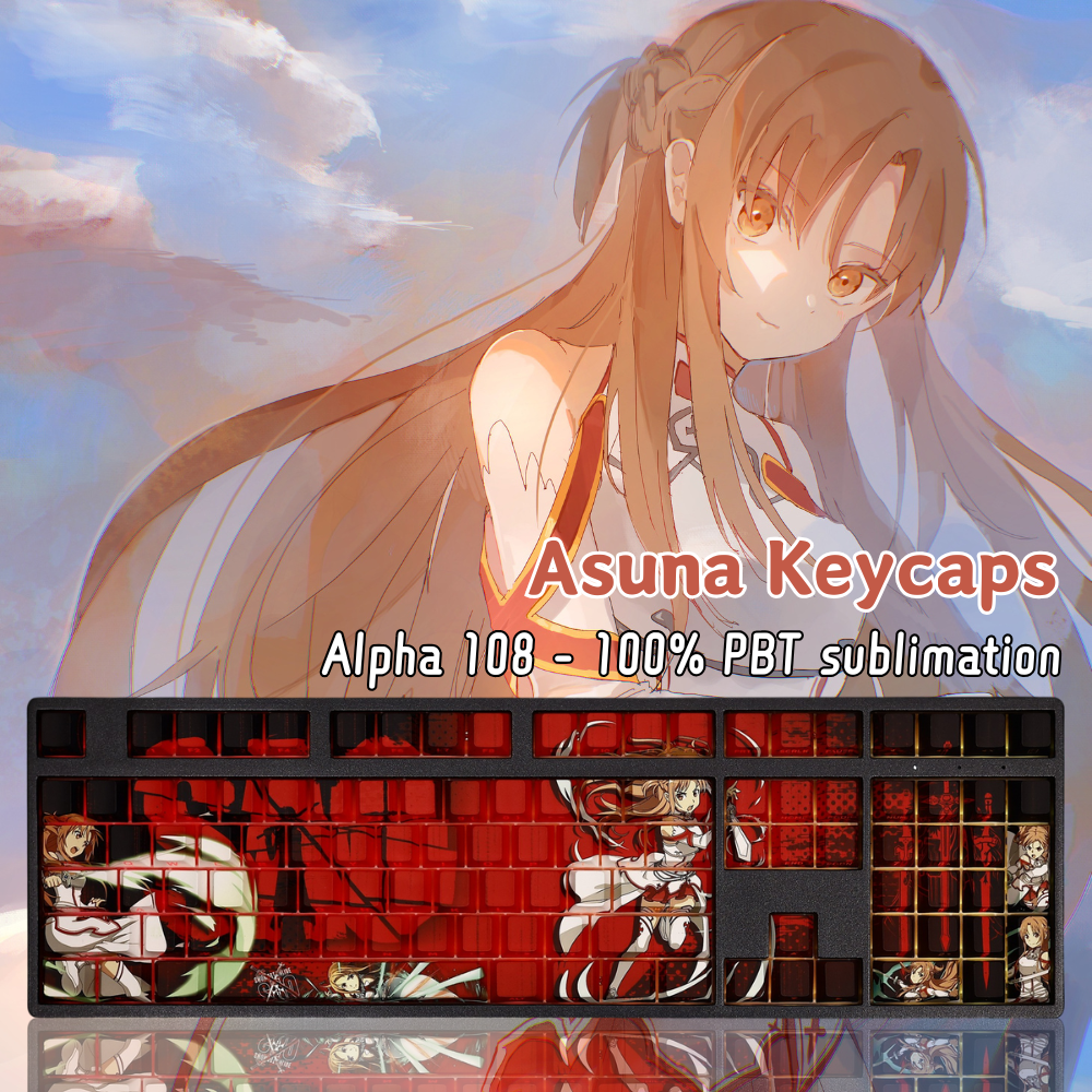 亞絲娜透光RGB108鍵標準配列衛星軸鍵帽-ZUIHANG SHOP