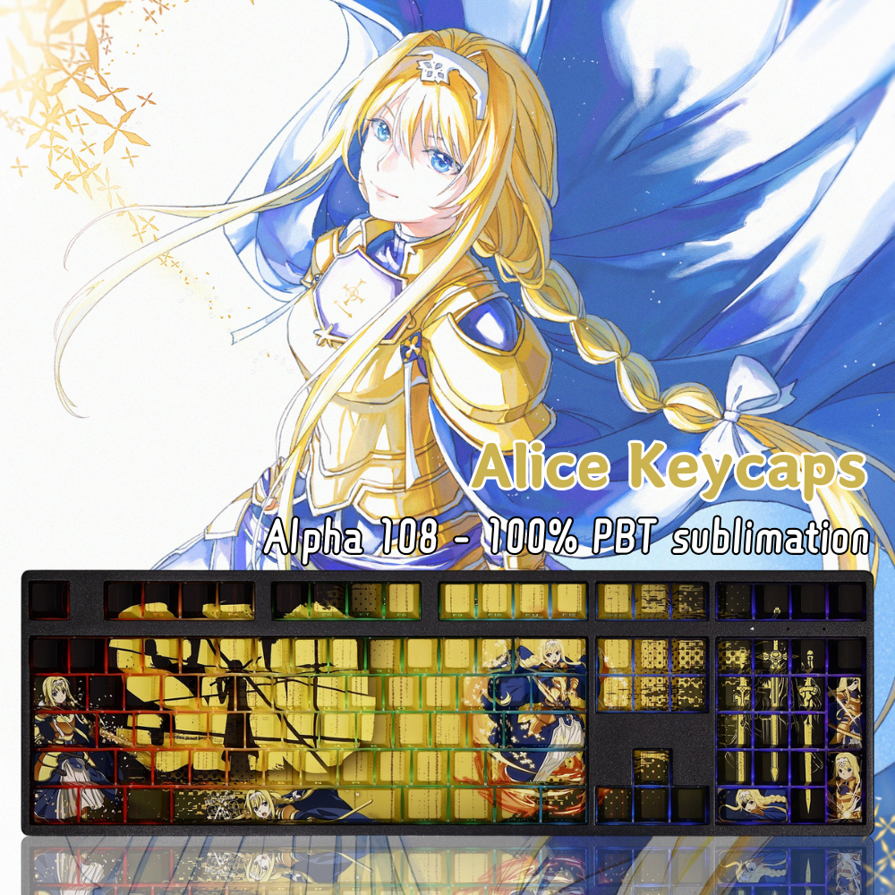 愛麗絲透光RGB108鍵標準配列衛星軸鍵帽-ZUIHANG SHOP