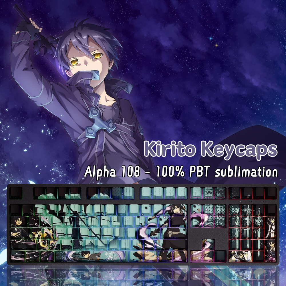 桐人透光RGB108鍵標準配列衛星軸鍵帽-ZUIHANG SHOP