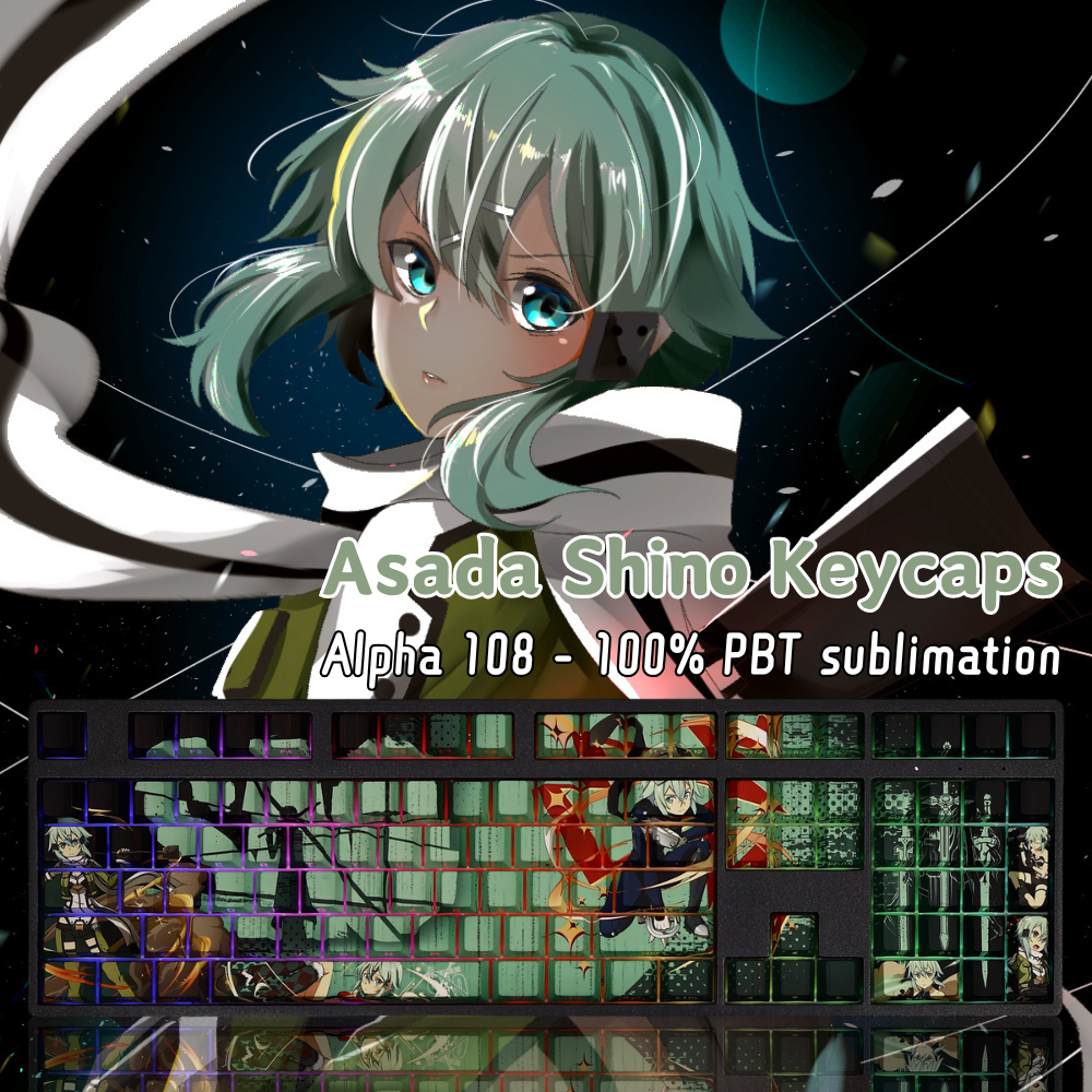 朝田詩乃透光RGB108鍵標準配列衛星軸鍵帽-ZUIHANG SHOP