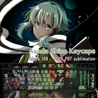 朝田詩乃透光RGB108鍵標準配列衛星軸鍵帽-ZUIHANG SHOP