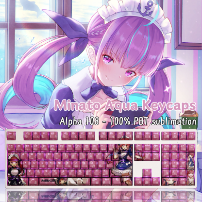 湊阿庫婭透光RGB108鍵標準配列衛星軸鍵帽-ZUIHANG SHOP