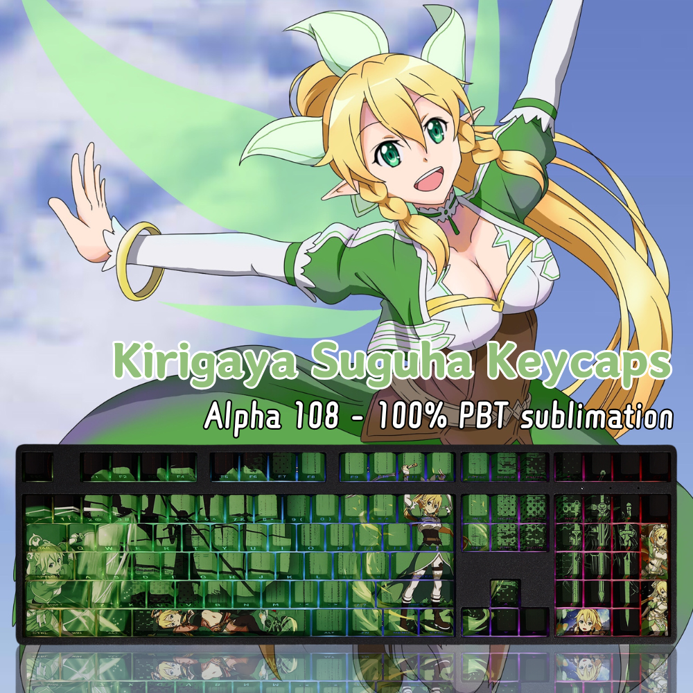 桐谷直葉透光RGB108鍵標準配列衛星軸鍵帽-ZUIHANG SHOP