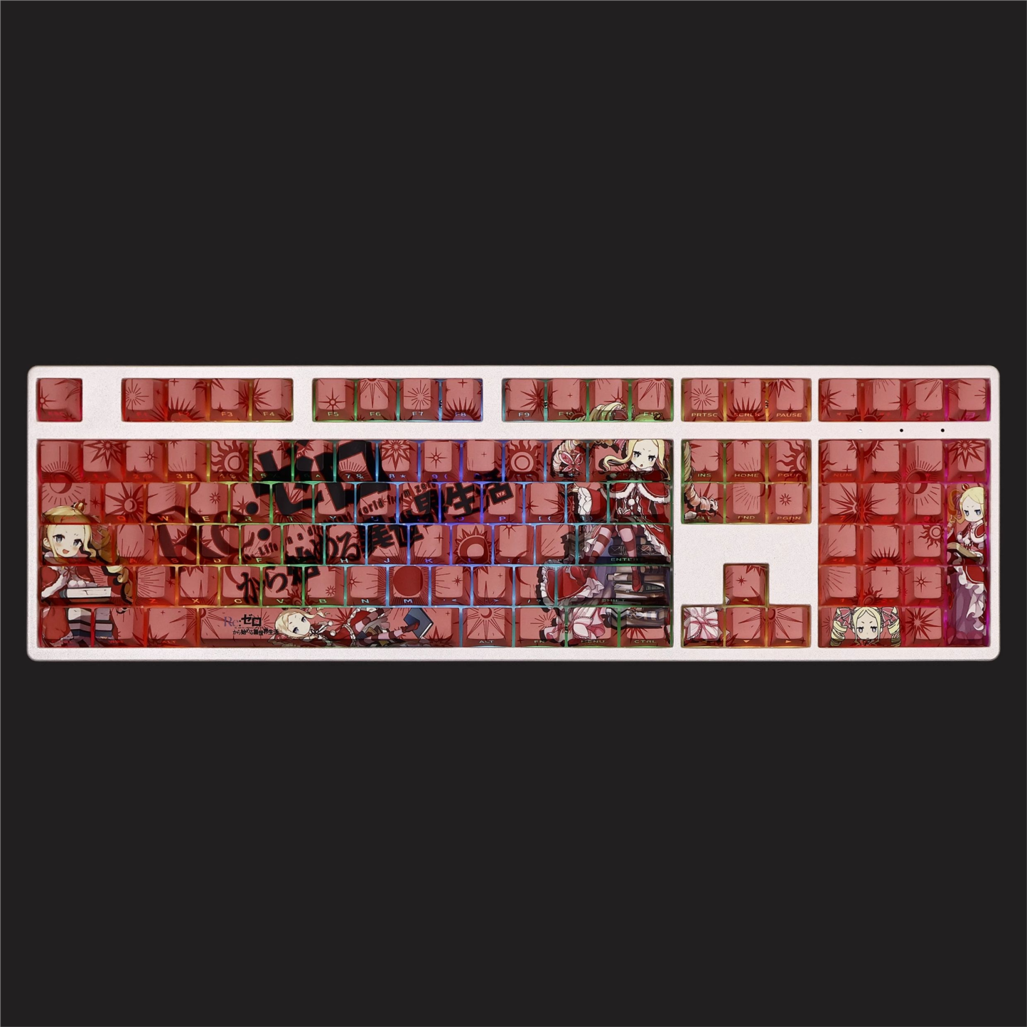 碧翠絲透光RGB108鍵標準配列衛星軸鍵帽