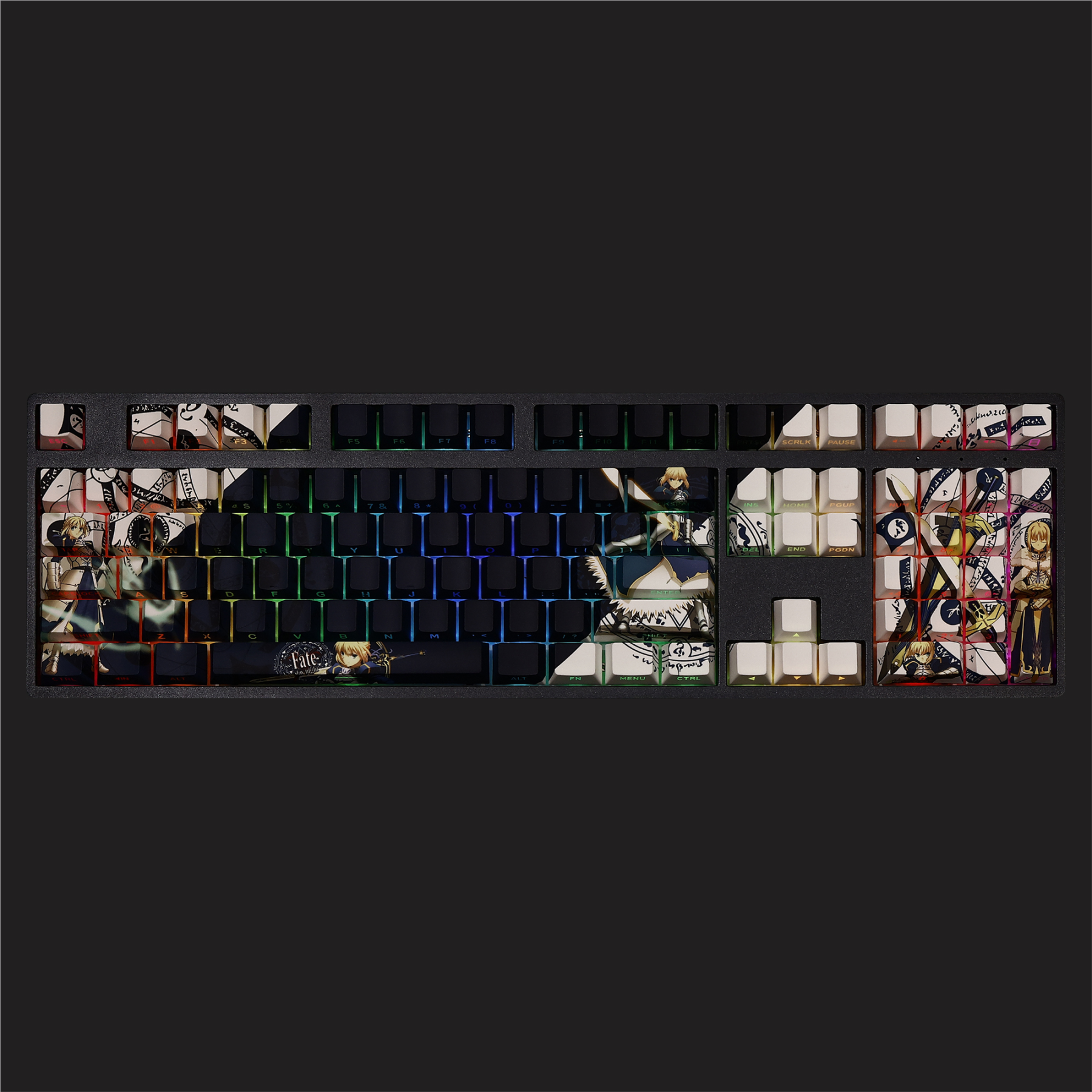 Saber透光RGB108鍵標準配列衛星軸鍵帽-ZUIHANG SHOP
