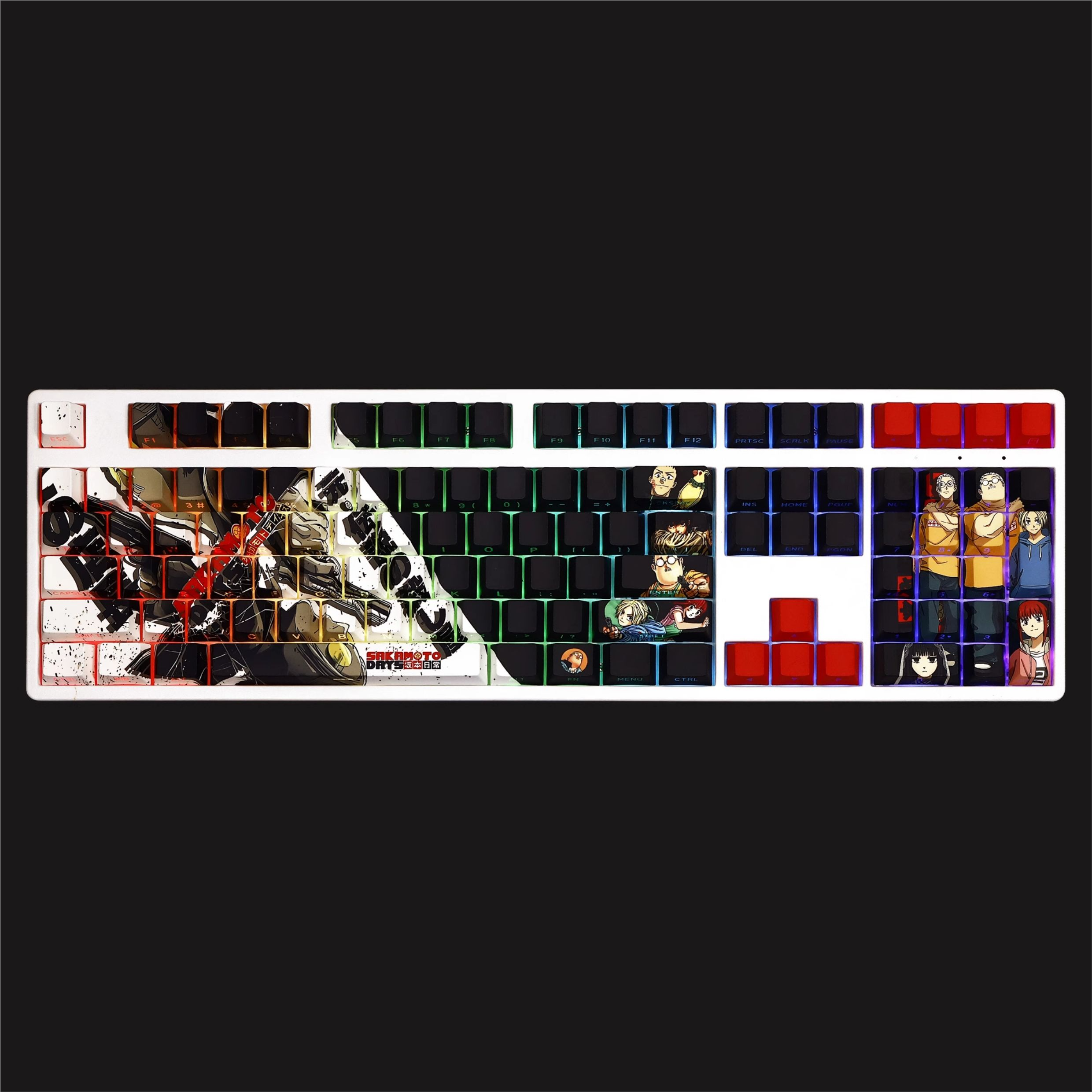 坂本日常透光RGB108鍵標準配列衛星軸鍵帽-ZUIHANG SHOP
