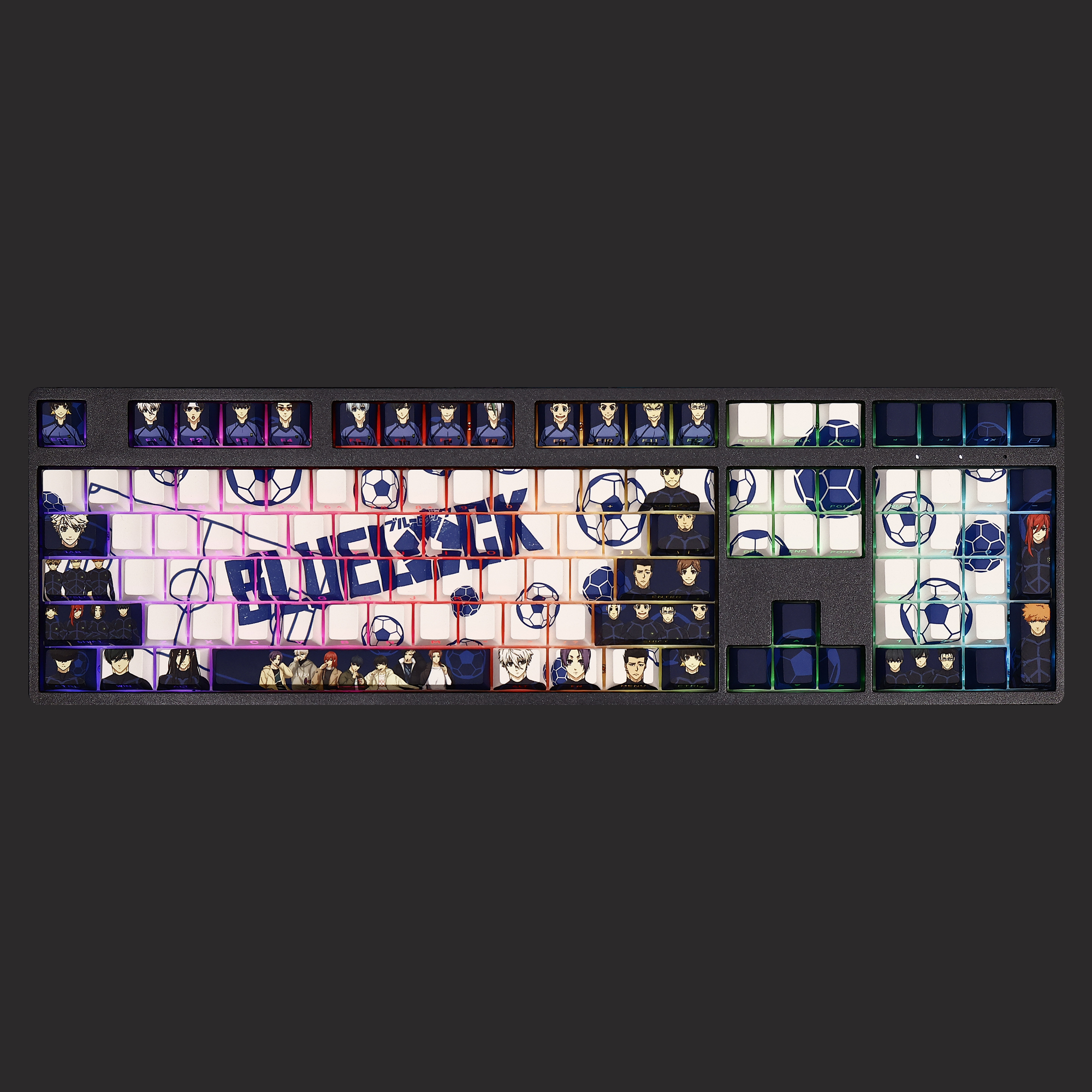 藍色監獄透光RGB108鍵標準配列衛星軸鍵帽-ZUIHANG SHOP