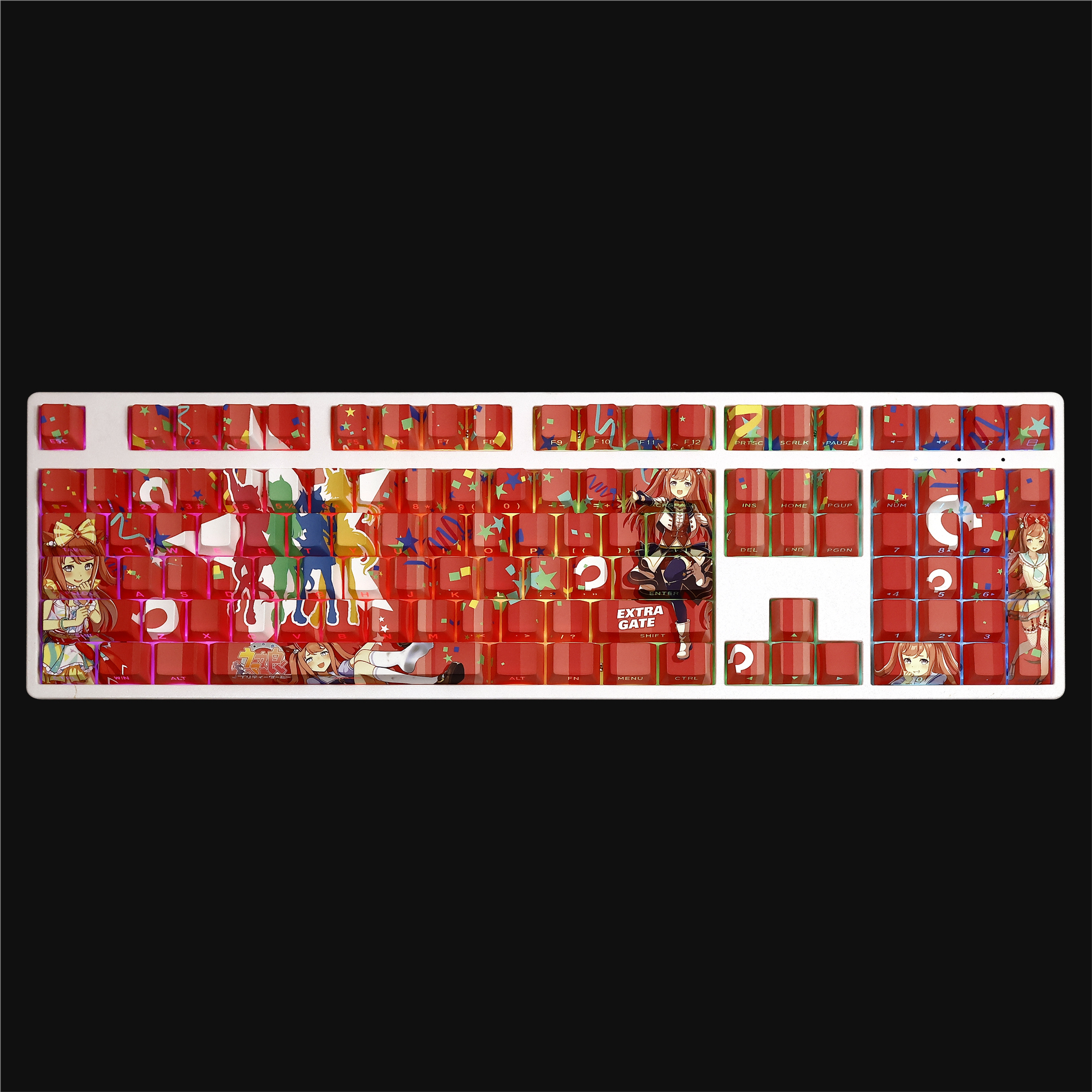 大樹快車賽馬娘透光RGB108鍵標準配列衛星軸鍵帽-ZUIHANG SHOP