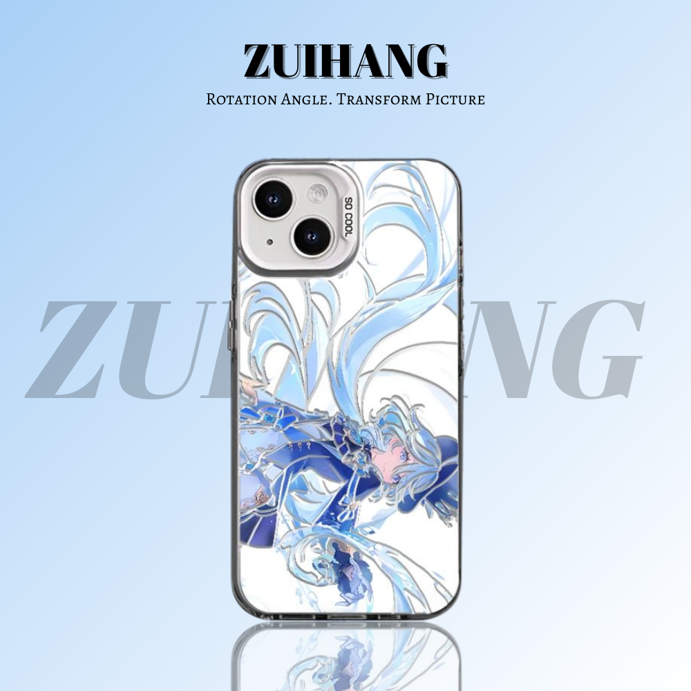 原神彩銀線條漸變防摔手機殼-ZUIHANG SHOP