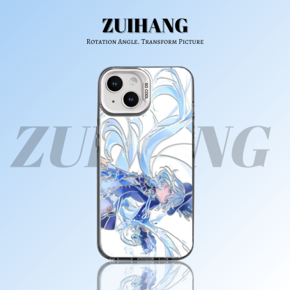 原神彩銀線條漸變防摔手機殼-ZUIHANG SHOP