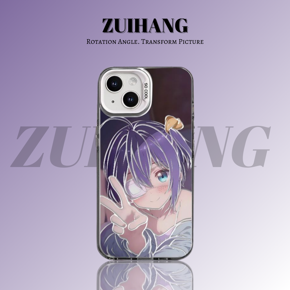 中二病也想談戀愛彩銀線條漸變防摔手機殼-ZUIHANG SHOP