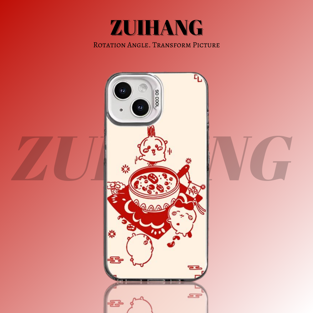 Chiikawa彩銀線條漸變防摔手機殼-ZUIHANG SHOP