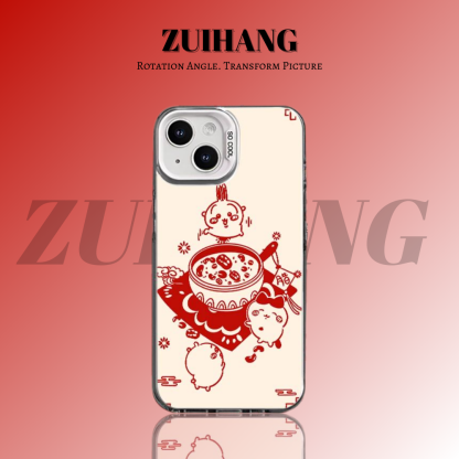 Chiikawa彩銀線條漸變防摔手機殼-ZUIHANG SHOP