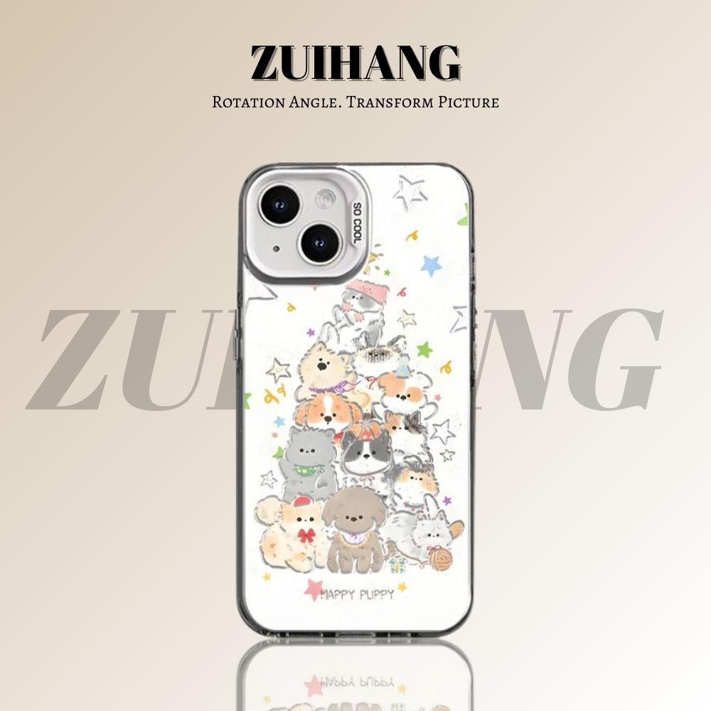 可愛卡通彩銀線條漸變防摔手機殼-ZUIHANG SHOP