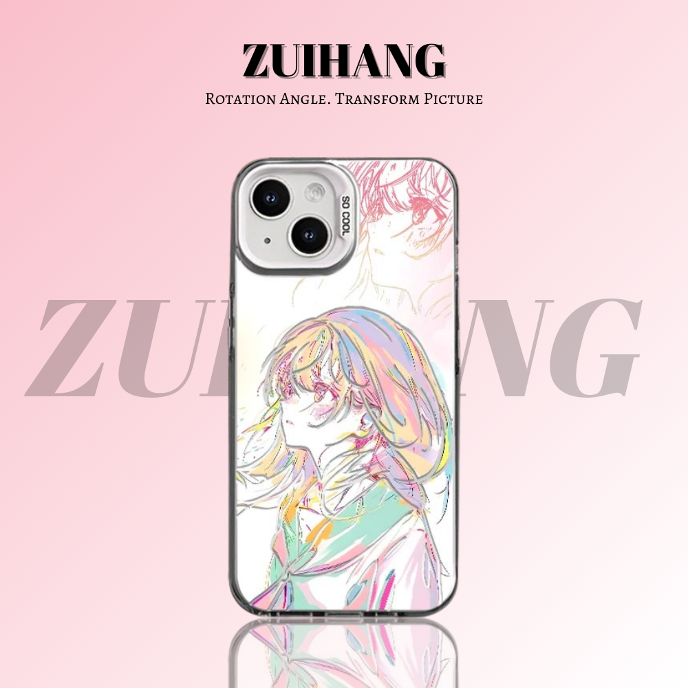 原創彩銀線條漸變防摔手機殼-ZUIHANG SHOP