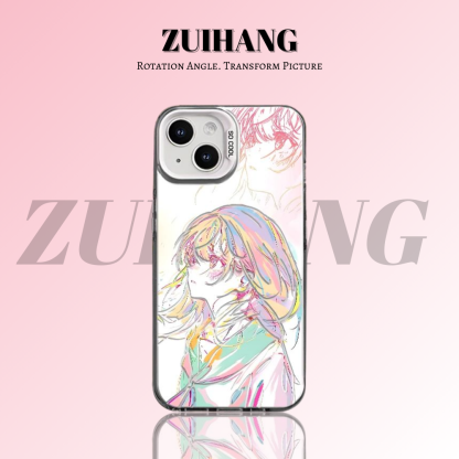 原創彩銀線條漸變防摔手機殼-ZUIHANG SHOP