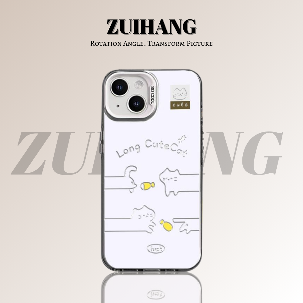 可愛卡通彩銀線條漸變防摔手機殼-ZUIHANG SHOP