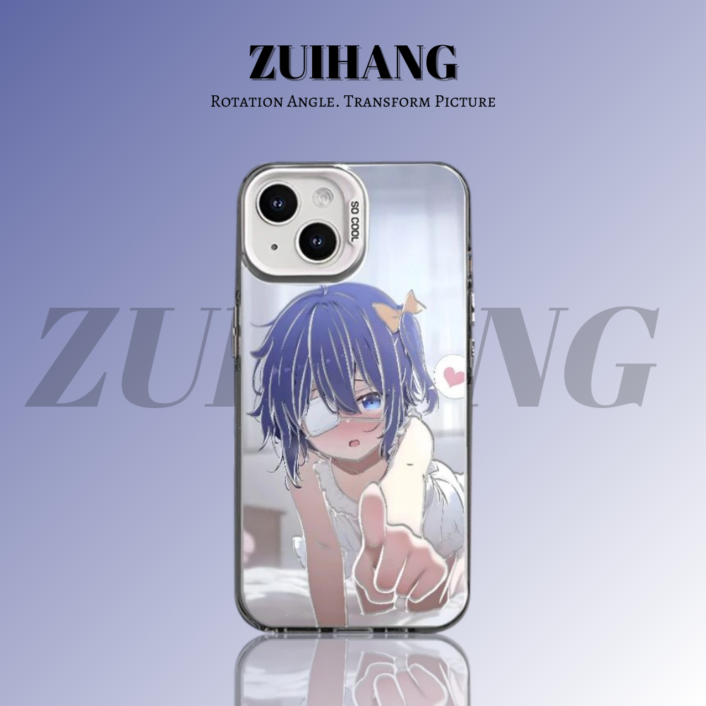 中二病也想談戀愛彩銀線條漸變防摔手機殼-ZUIHANG SHOP