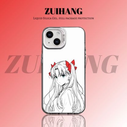 EVA新世紀福音戰士彩銀線條漸變防摔手機殼