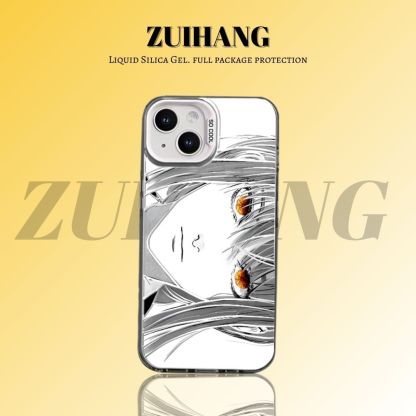 鏈鋸人彩銀線條漸變防摔手機殼-ZUIHANG SHOP