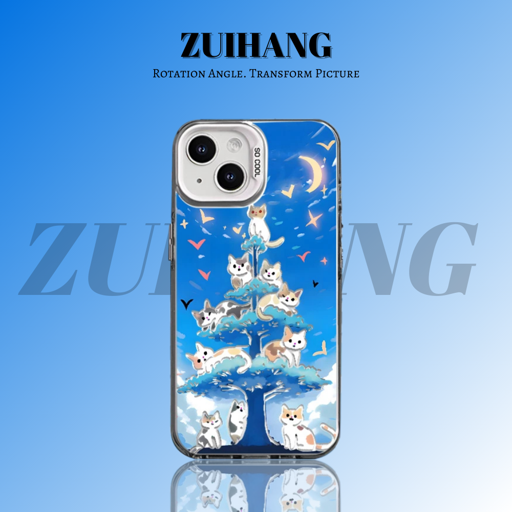 可愛卡通彩銀線條漸變防摔手機殼-ZUIHANG SHOP