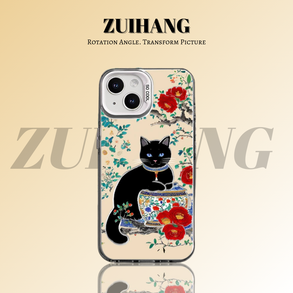 可愛卡通彩銀線條漸變防摔手機殼-ZUIHANG SHOP