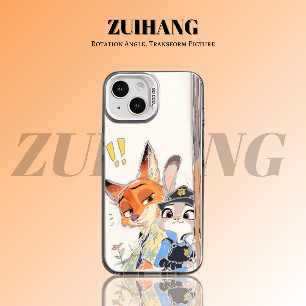 可愛卡通彩銀線條漸變防摔手機殼-ZUIHANG SHOP