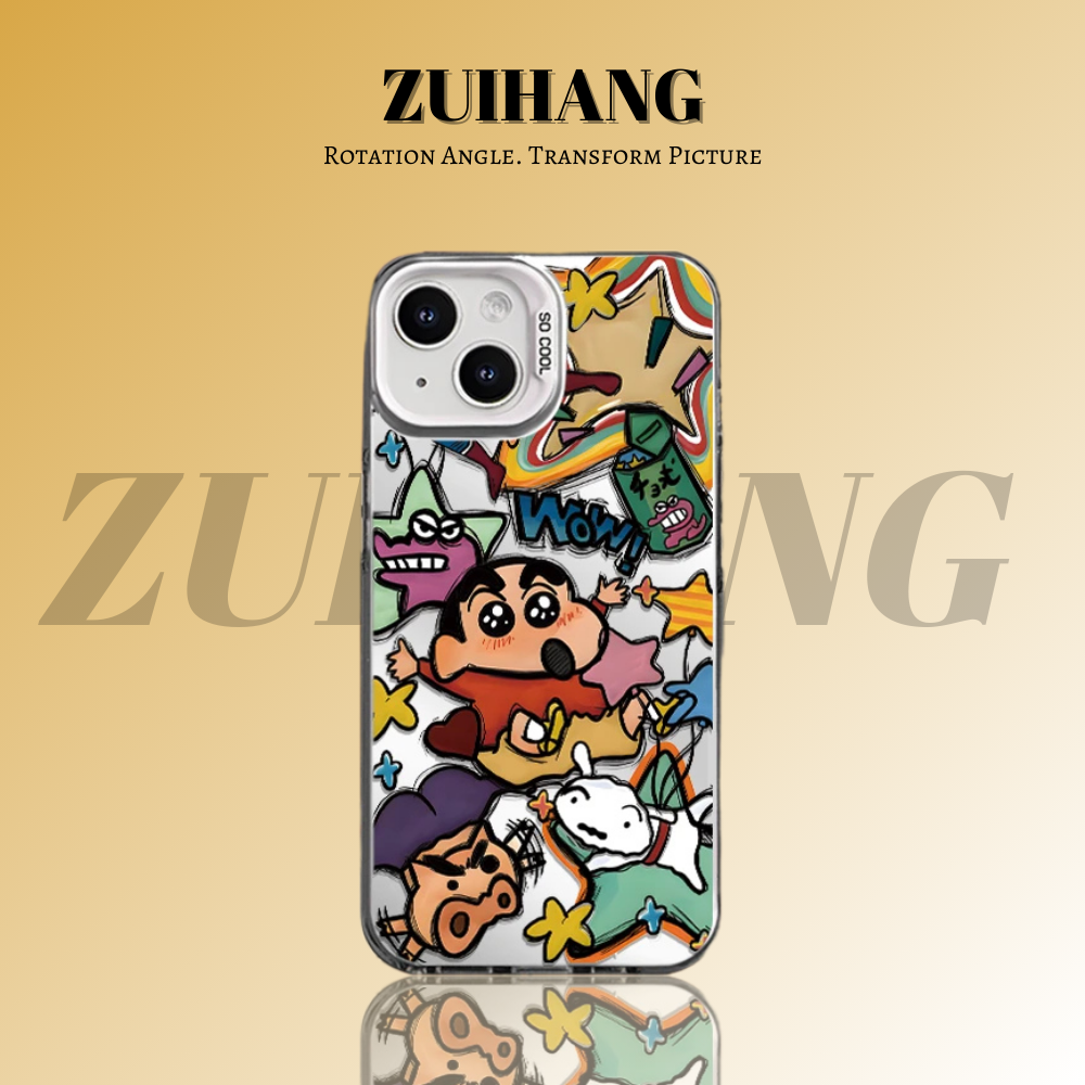 蠟筆小新彩銀防摔手機殼-ZUIHANG SHOP