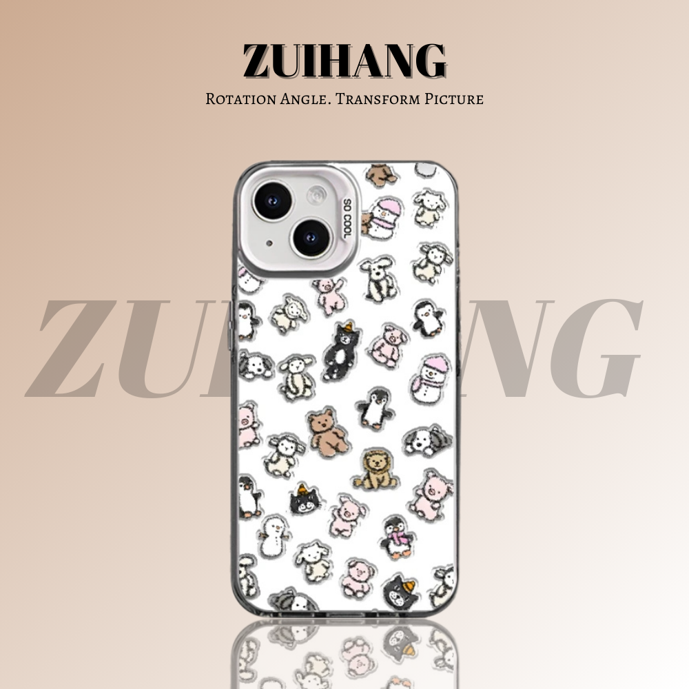 可愛卡通彩銀線條漸變防摔手機殼-ZUIHANG SHOP